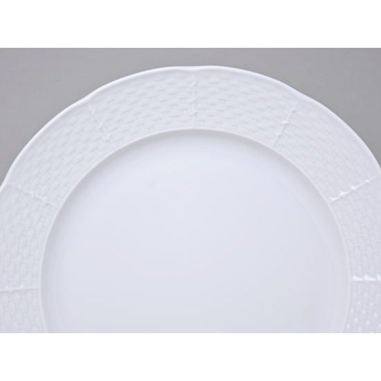 Plate flat 24 cm, Thun 1794 Carlsbad porcelain, Natalie white