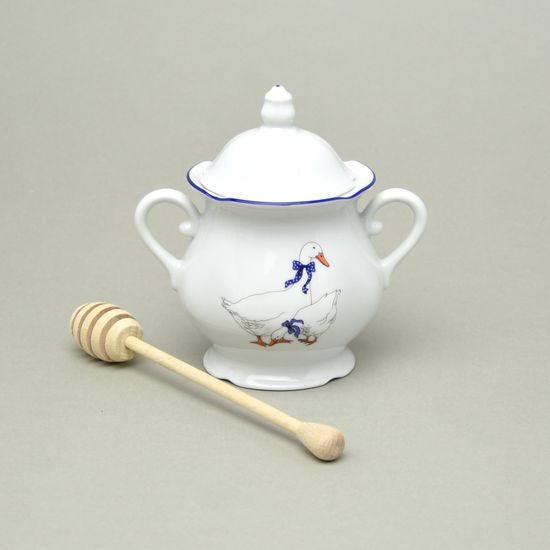 Husy: Medník 300 ml + dřevěná lžička, Mary-Ann, Leander Loučky