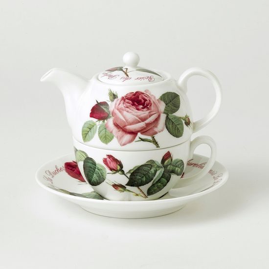Versailles: Čajová sada 3díl. Tea for one set, Anglický kostní porcelán Roy Kirkham