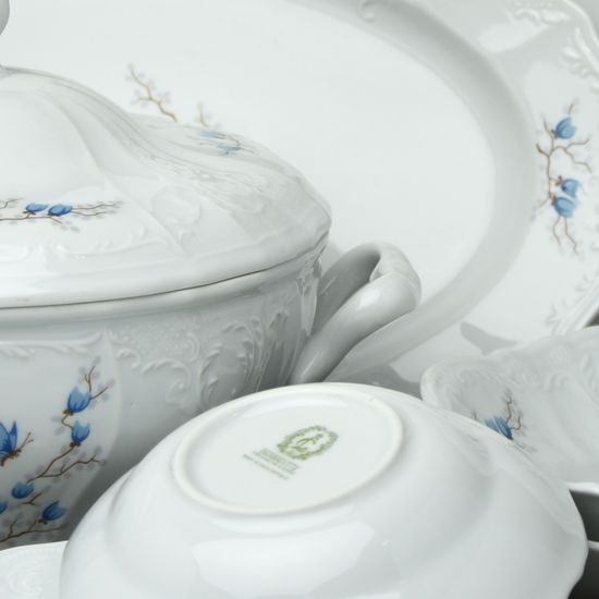 Jídelní souprava pro 12 osob 75 díl., Thun 1794, karlovarský porcelán, BERNADOTTE motýli