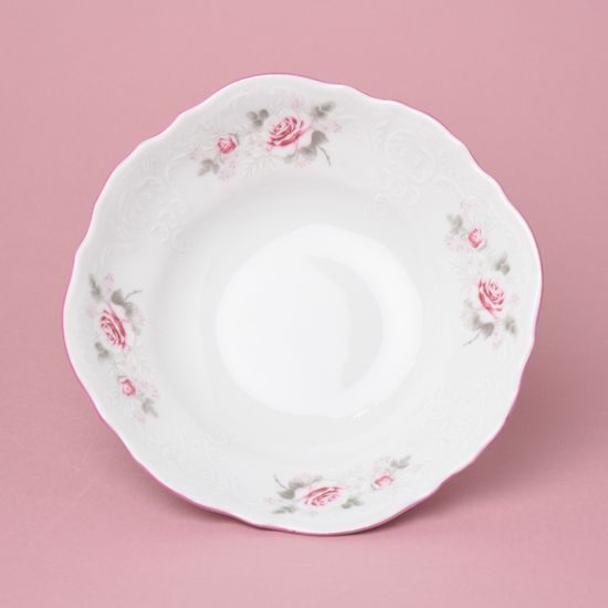 Pink line: Bowl salad / soup / cereals 19 cm, Thun 1794 Carlsbad Porcelain, BERNADOTTE roses