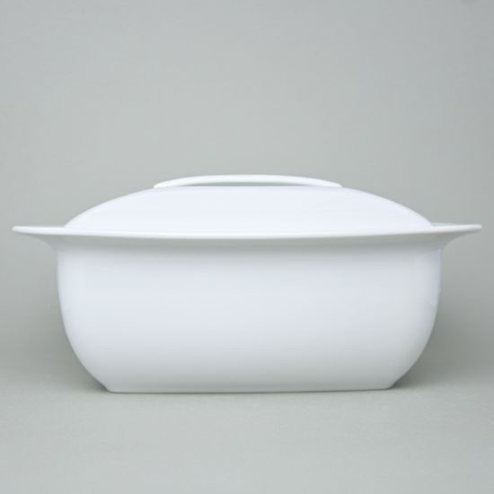 Baking bowl with lid MAX, Lea white, Thun 1794, Carlsbad Porcelain