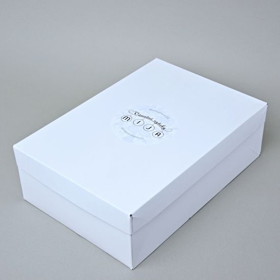 Cibuláková vánoční skleněná koule 8 cm BÍLÁ - sada 6 ks, České ozdoby MIJA