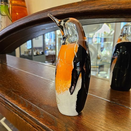 Penguin - weight 16 cm, GlasStar Bohemia Glass