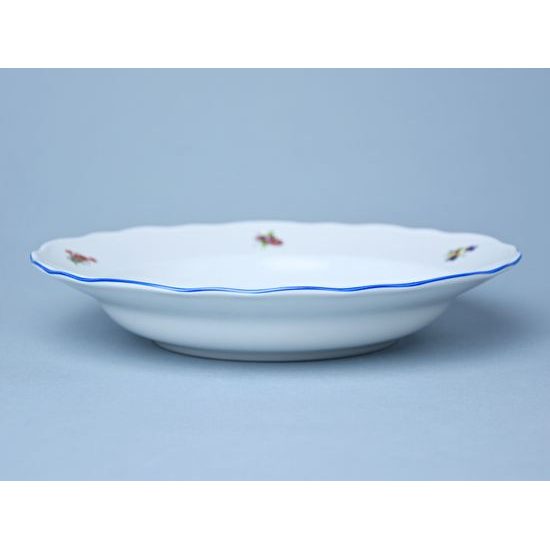 Talíř hluboký 24 cm, Házenka modrá linka, Český porcelán a.s.