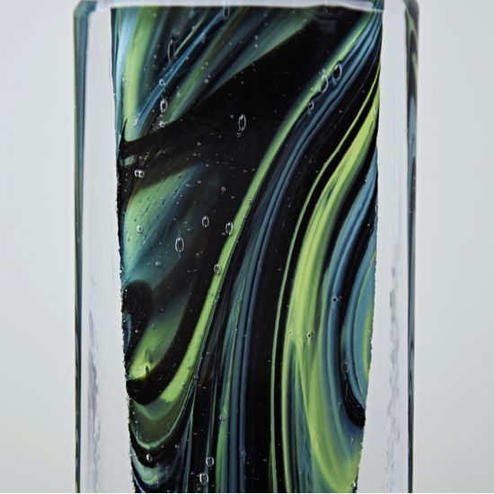 Vase Square 19 cm, collection One, metallurgical glass, Vendula Zámečníková