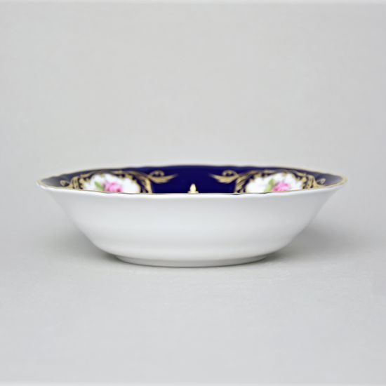 440: Bowl 16 cm, Sonata, cobalt blue + rose, Leander 1907