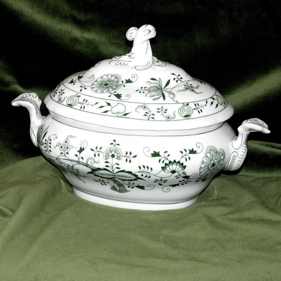 Vegetable (soup) bowl 1,5 l, Green Onion Pattern, Cesky porcelan a.s.