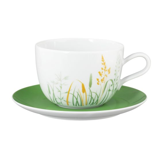 Liberty luční tráva: Šálek na mléko 380 ml + podšálek 16,5 cm, porcelán Seltmann