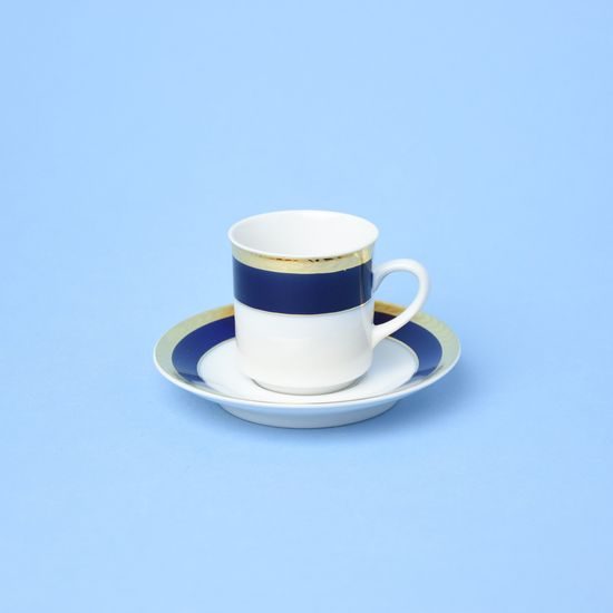 Sabina 767: Cup 100 ml espresso + saucer 115 mm, cobalt + blue, Leander Loučky