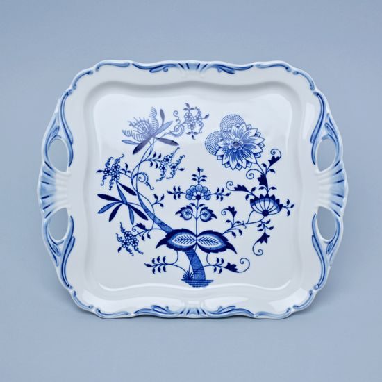 Platter Aida 30 x 24 cm, Original Blue Onion Pattern