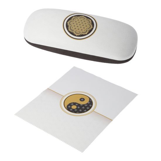 Spectacle Case Yin Yang white 16 / 6 / 4.5cm, synthetic fibers, Goebel