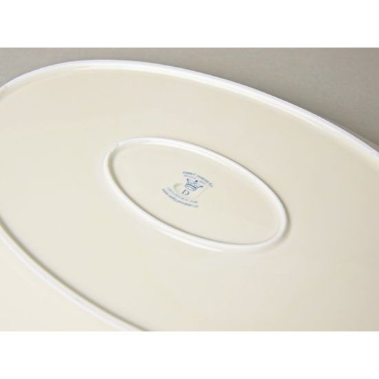 Mísa oválná 35 cm, cibulák ECO červený na ivory, Český porcelán a.s.