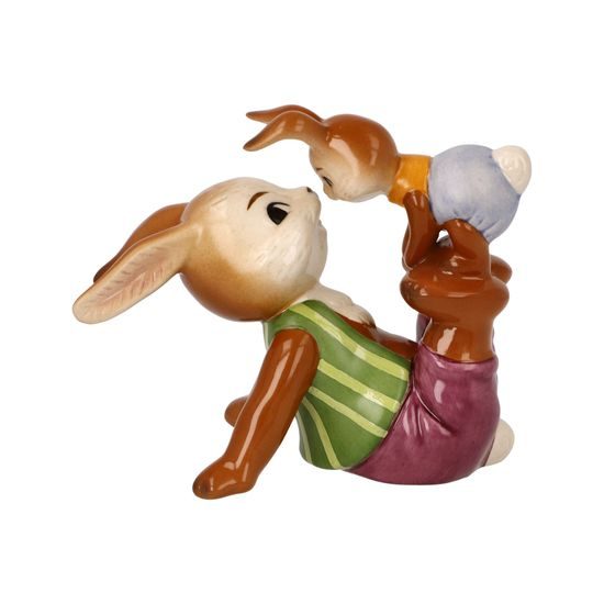 Rabbit figurine Cheeky boy 6 / 10 / 9cm, stoneware, Goebel