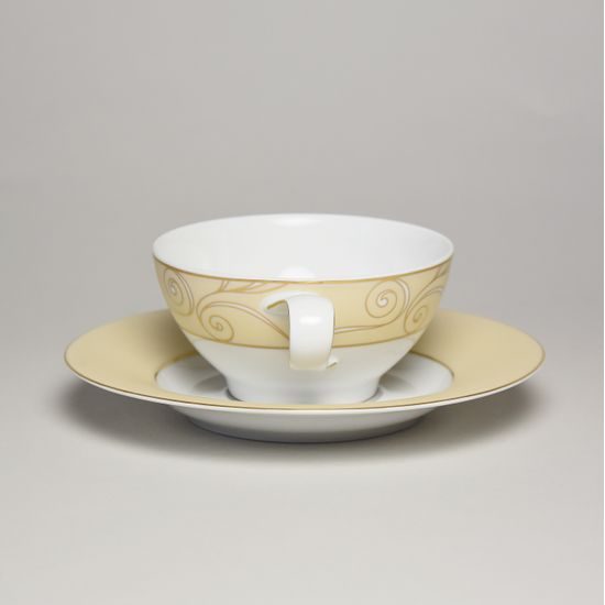 Jade 3735 Veluto: Šálek 200 ml čajový a podšálek 16,5 cm, porcelán Tettau