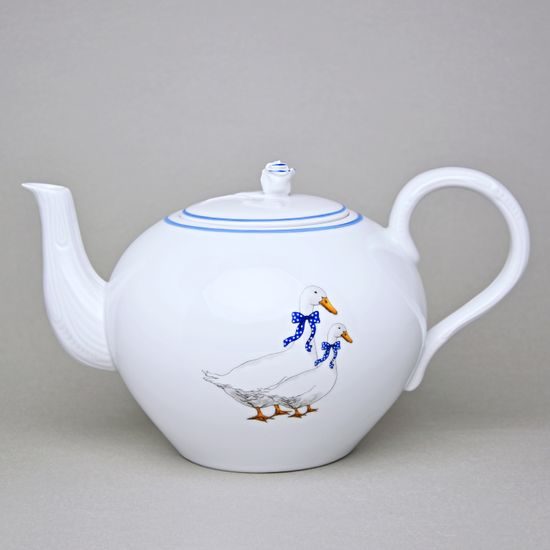 Tea pot with Strainer 2 l, Geese, Český porcelán a.s.