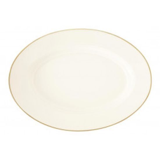 Platter oval 24 x 17,5 cm, Saphir Diamant oro 4159, Tettau Porcelain