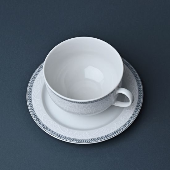 Tea cup and saucer low for tea 230 ml, Thun 1794, karlovarský porcelán, OPÁL 80446