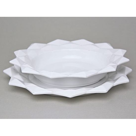 Plate Dinner 26,5 cm, Diamond white, Goldfinger Porcelain