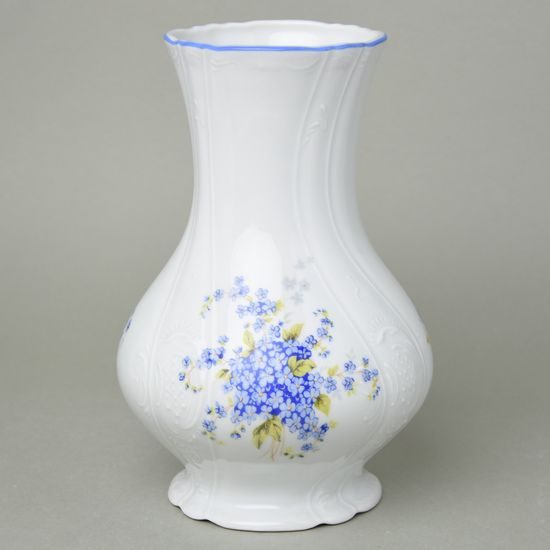 Vase 23 cm, Thun 1794 Carlsbad porcelain, BERNADOTTE Forget-me-not-flower