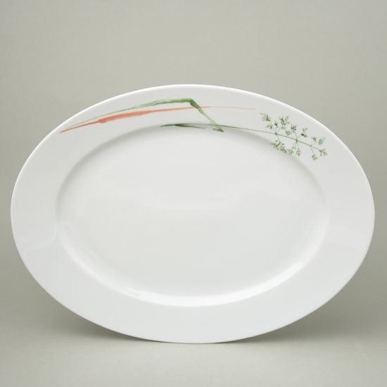 Mísa oválná 36 cm, Thun 1794, karlovarský porcelán, tráva 29674
