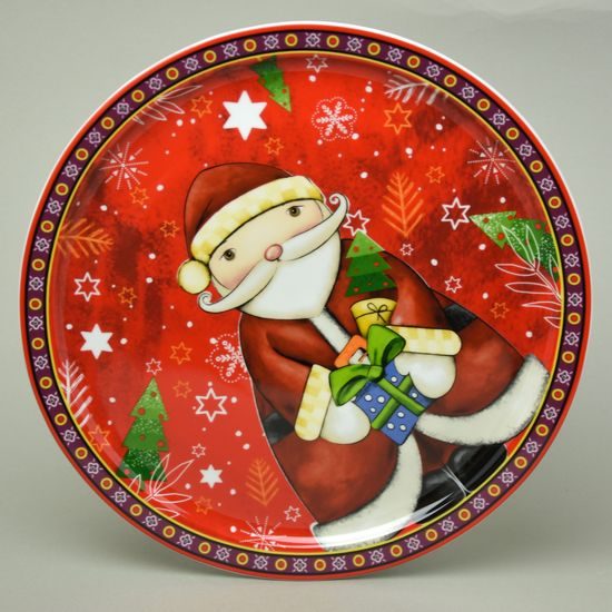 Mísa mělká kulatá 31 cm, Santa Claus, porcelán, EGAN
