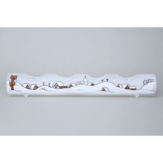 Advent candle holder for 4 tea candles "Czech winter 1918", Mija Decorations