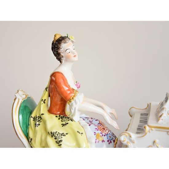 Koncertní skupina, 28 x 27 x 38 cm, Porcelánové figurky Gläserne Porzellanmanufaktur