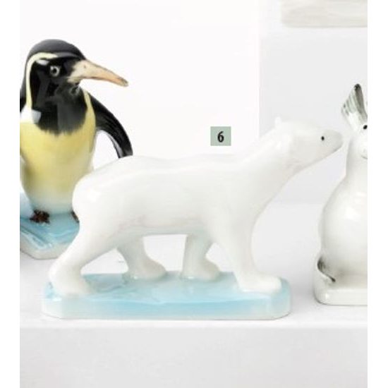 Polar bear 9,5 x 2,5 x 6,5 cm, Kati Zorn, Unterweissbacher porcelain