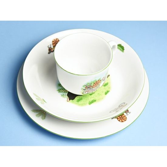 Children's set "Mole with snail" 3 pcs., Thun 1794 Carlsbad porcelain