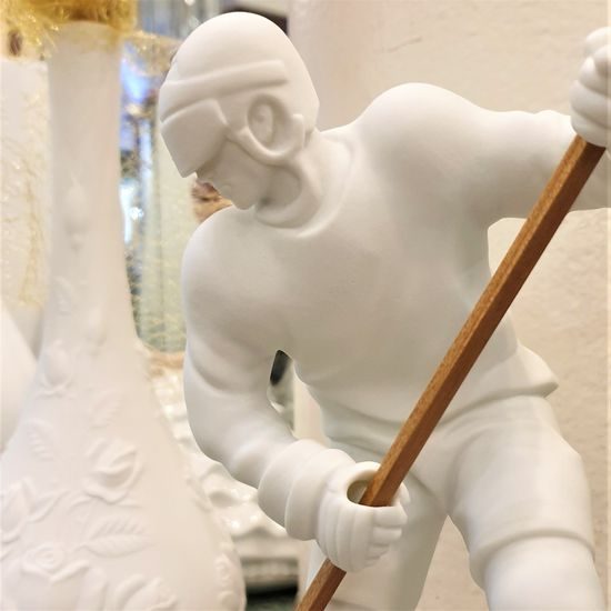 Hockey player 23 cm, Porcelain Figures Duchcov