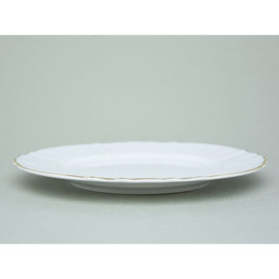 Plate dining 27 cm, Thun 1794 Carlsbad porcelain, BERNADOTTE gold line