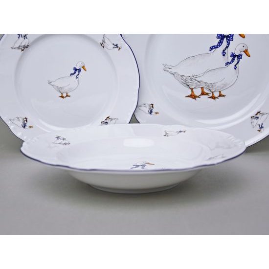 Constance Geese, Plate set for 6 pers., Thun 1794, Carlsbad porcelain