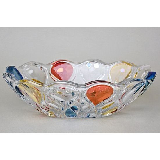 Mísa oválná Ocean 37 x 23 x 11 cm barevná - křišťálová, Jihlavské sklárny Bohemia 1845