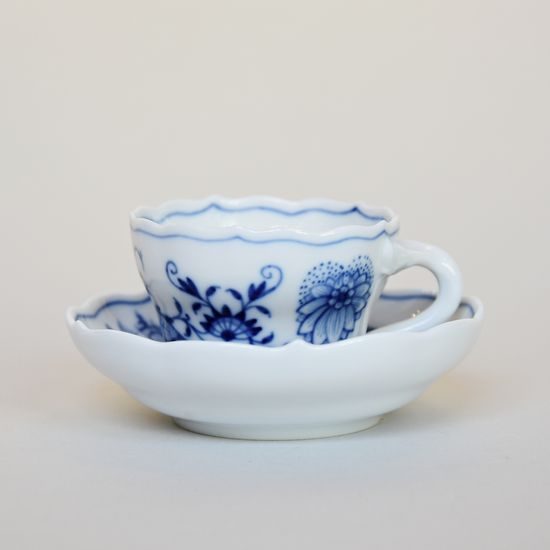 Cup and Saucer Mini - Onion Pattern, Meissen Porcelain