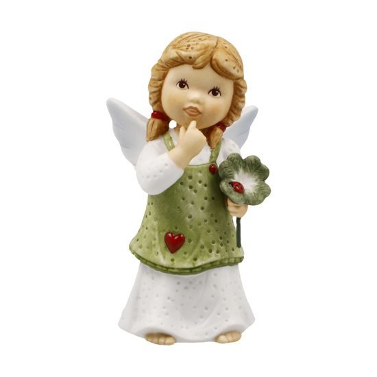 Anděl Šťastný okamžik 4 / 4 / 8 cm, biskvitový porcelán, Nina & Marco, Goebel