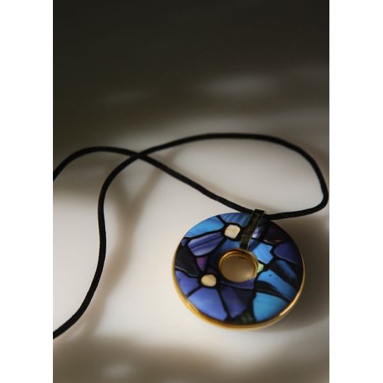 Necklace Larkspur 5 / 1 / 5cm, porcelain, L. C. Tiffany, Goebel