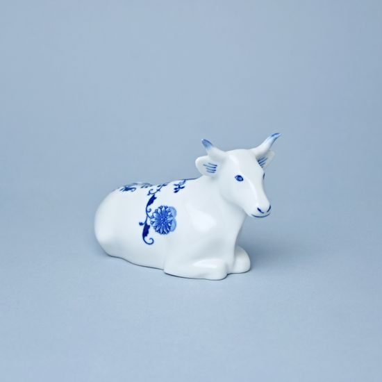 Cow lying 16 cm, Original Blue Onion pattern (QII)