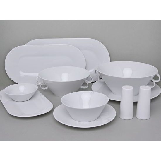 Bohemia White, Jídelní souprava pro 6 osob, design Pelcl, Český porcelán a.s.