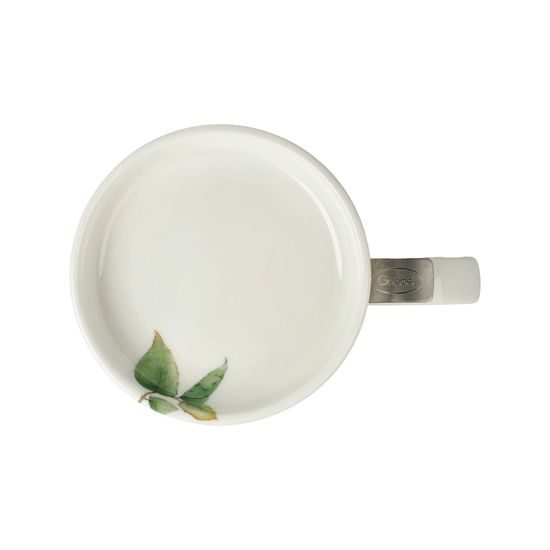 Hrnek s víčkem a sýtkem sýkorka modřinka 450 ml, jemný kostní porcelán a kov, Goebel