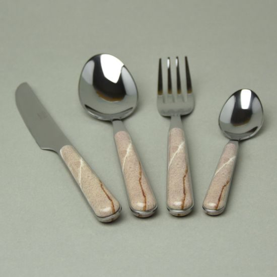 Sada příborů 24 dílná, pískový / mramorový dekor 18001, NEVA