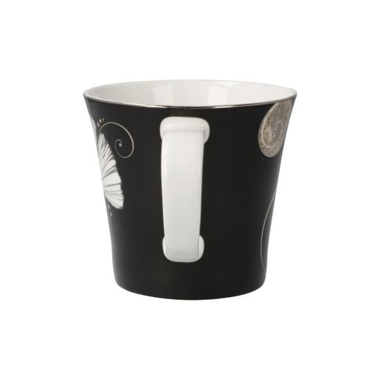 Hrnek 350 ml Ginko - černé, 130 / 10,5 / 9,5 cm, jemný kostní porcelán, Goebel