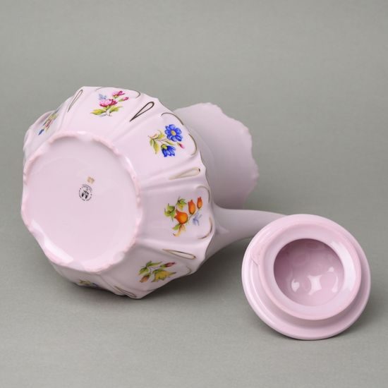 Konvice kávová 1,2 l, Lenka 247, Růžový porcelán z Chodova