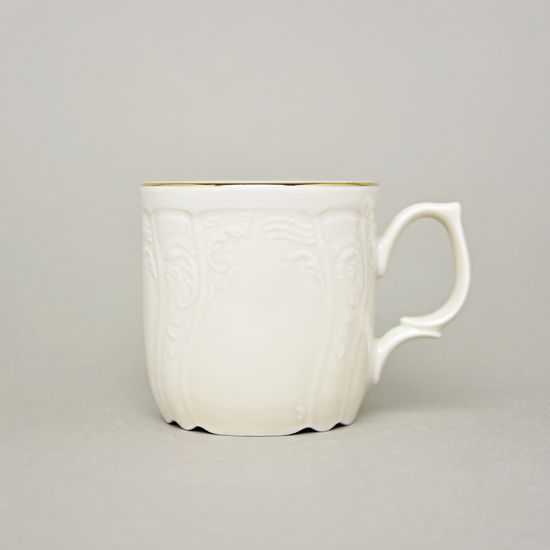 Mug 0,23 l, Thun 1794 Carlsbad porcelain, BERNADOTTE ivory + gold