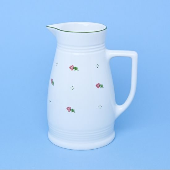 Creamer (Jar) 1,09 l, Benedikt red flowers + green, G. Benedikt 1882
