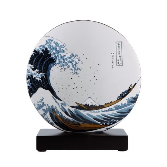 Vase K. Hokusai - The Great Wave II, 21 / 6 / 22,5 cm, Porcelain, Goebel