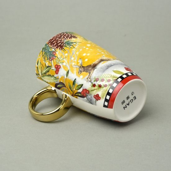 Mug Cat in winter 400 ml, EGAN porcelain