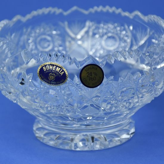 Bowl 15,5 cm footed, Maia cut, Bohemia Crystal