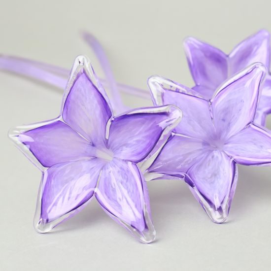 Flower with stem 38 cm - violet, 1 pcs., Pačinek GLASS