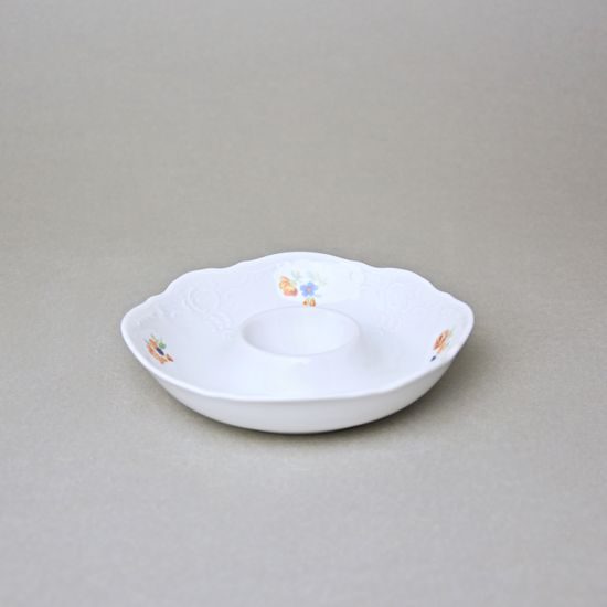 Egg cup (plate) 12,5 cm, Thun 1794 Carlsbad Porcelain, BERNADOTTE hazenka